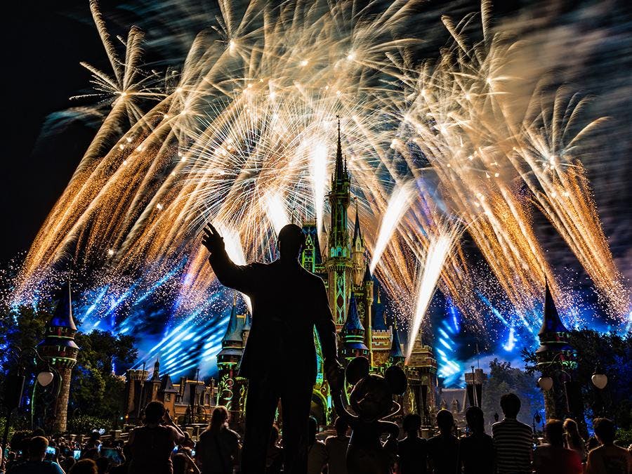 Walt Disney World at night